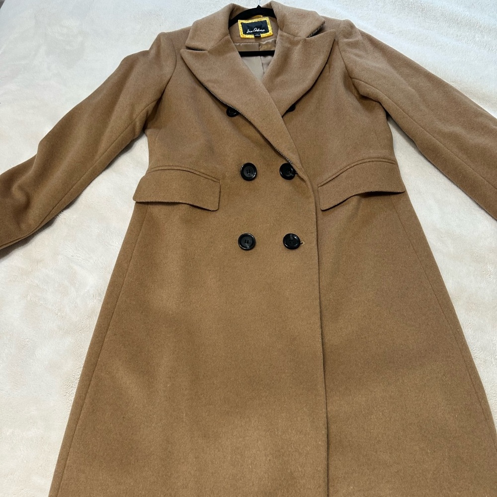 NWOT SAM EDELMAN CAMEL WOOL DOUBLE BREASTED COAT 14